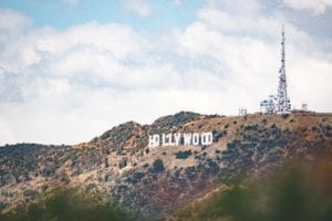 A photo of the hollywood sign in Los Angeles